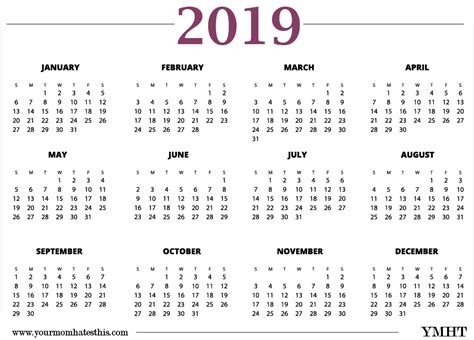 The best selection of royalty free planner yearly 2019 vector art, graphics and stock illustrations. 2019 Calendars Simple & Quality Templates
