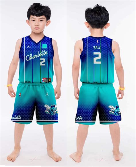 New 2022 Kids Terno Hornets 02 Lamelo Ball Jersey Free Customize Of