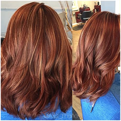 Red Copperblonde Highlights Red Hair Hair Color Auburn Hair