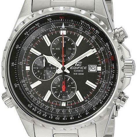 casio men s edifice stainless steel multi function chronograph watch ef527d 1av watchcharts