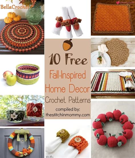 10 Free Fall Inspired Home Decor Crochet Patterns The Stitchin Mommy