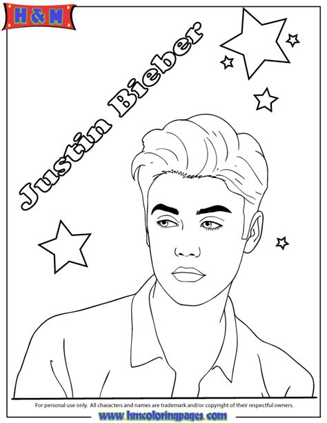 Justin Bieber Boyfriend Coloring Page | H & M Coloring Pages