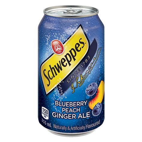 Schweppes Blueberry Peach Ginger Ale Exotic Pop
