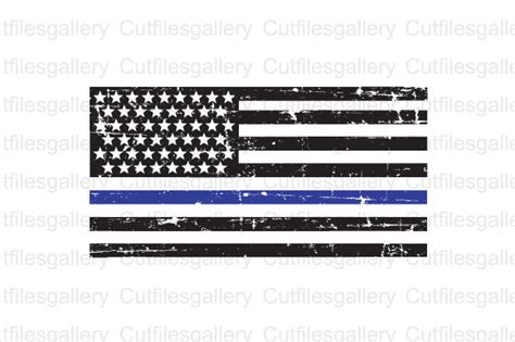 1 Thin Blue Line Distressed Flag Svg Designs And Graphics