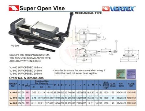 Jual Vertex Super Open Vise Vj 500 Ragum 5 Ragum Milling Catok Swivel