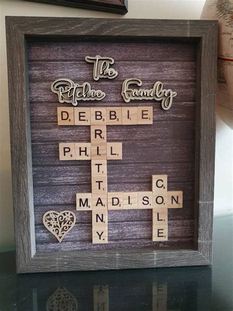 Personalized Scrabble Frame Scrabble Shadowbox Personalized Etsy