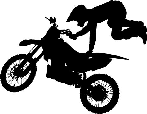 Clipart - Motocross Stunt Silhouette 4 png image