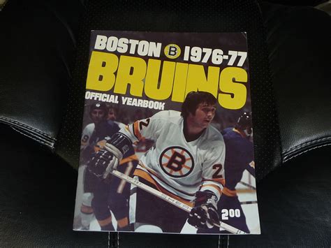 1976 1977 Boston Bruins Hockey Yearbook Ex Mint Brad Park On Cover Ebay