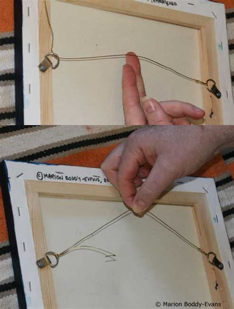 Hang Your Painting Using Wire And D Rings Picture Wire Hanging