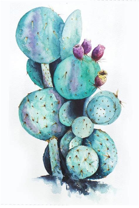 Shop cactus posters and art prints created by independent artists from around the globe. Poster Print Of Watercolor Painting - 'Cactus Love ...