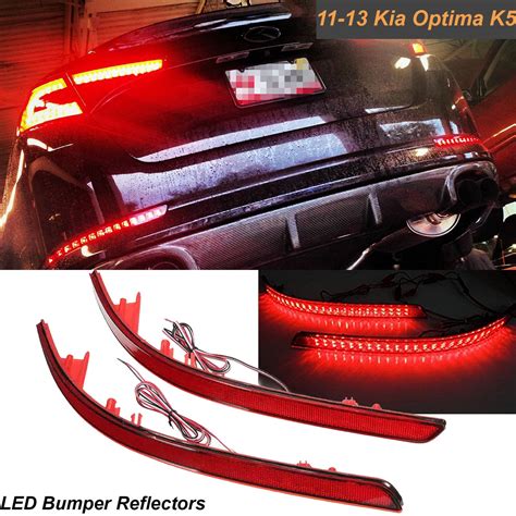 Xotic Tech X Led Brilliant Red Lens Rear Bumper Tail Light Reflector