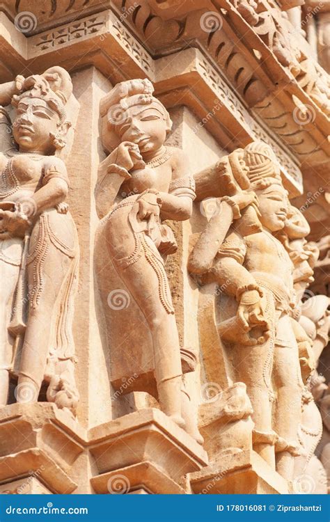 Erotic Sculpture In Kandariya Mahadeva Temple Khajuraho India Stock Image Image Of Monument