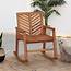 Manor Park Outdoor Patio Rocking Chair With Chevron Design  Brown
