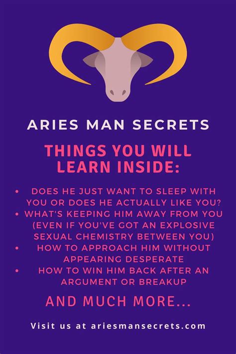Introducing ‘aries Man Secrets Roadmap To An Aries Mans Mind In 2020 Aries Men Love