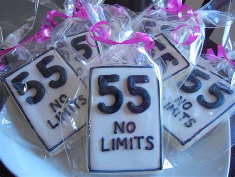 55th birthday cookies | 55th birthday party ideas