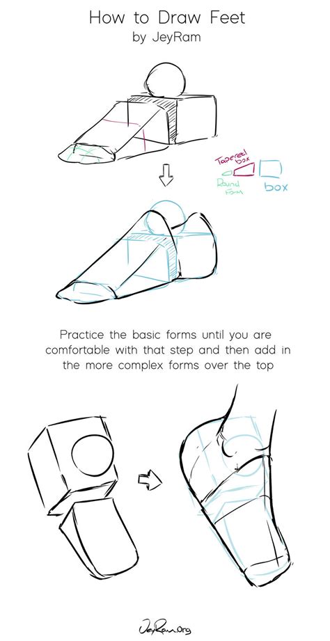 how to draw feet step by step tutorial jeyram drawing tutorials