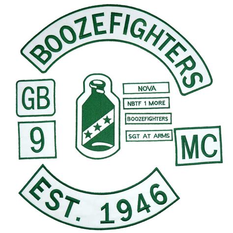 Boozefighters Mc Sgt At Arms Embroidered Punk Biker Patches Clothes