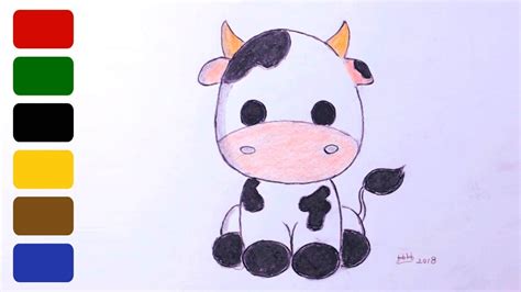 Cow Drawing Easy Cute Maurine Blackburn