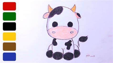 Then draw the last leg. How to Draw a Cow Calf - Step by Step - YouTube