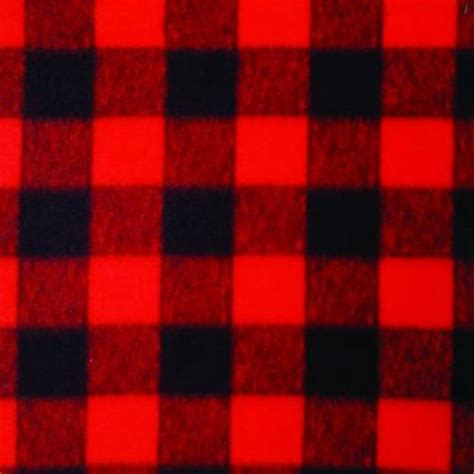 Buffalo Lumberjack Plaid Red Fleece Fabric Fabric By The Yard
