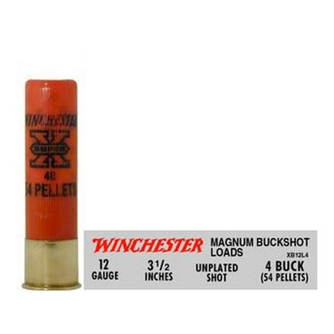 winchester super x magnum buckshot loads 12 gauge 3 1 2 4 buckshot 5 rounds box ammo climags