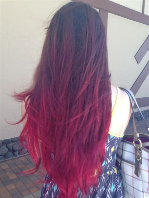 Red Ombre Hair For The End Of Summer My Hair