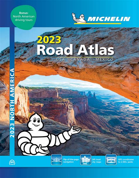 Michelin North America Road Atlas 2023 Usa Canada Mexico Michelin