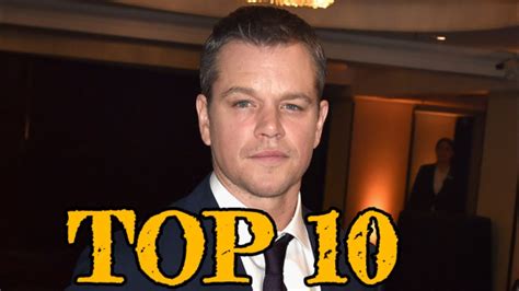 Top 10 Matt Damon Films Youtube