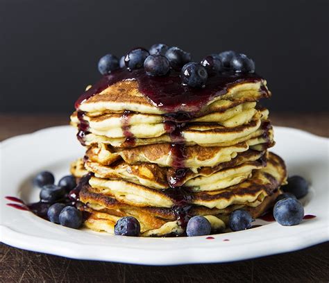 Pancakes With Blueberry Lime Honey