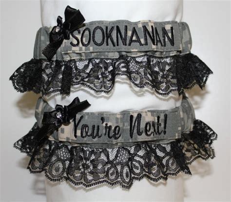 Military Bridal Garters Black Army Navy Marines And Air Force