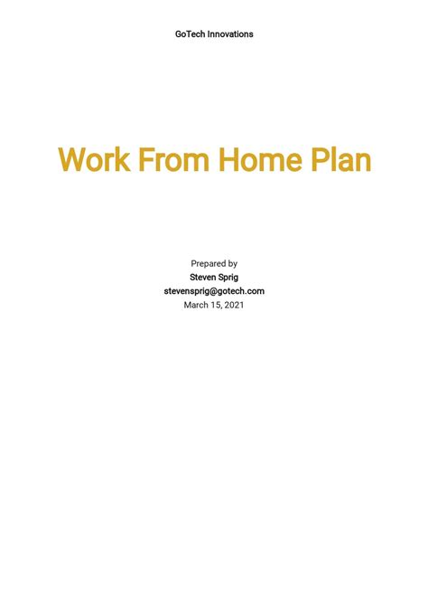 22 Free Work From Home Templates Microsoft Word Doc