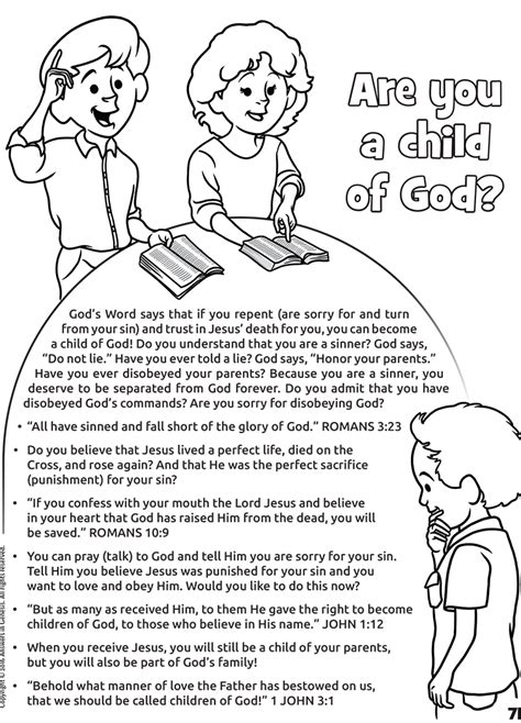 Are You A Child Of God Kids Coloring Activity Kids Answers