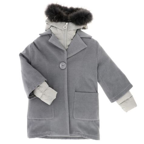 Elsy Outlet Coat Kids Grey Coat Elsy Nordic Gigliocom
