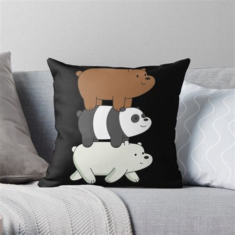 We Bare Bears Throw Pillow By Plushism Throw Pillows Bear Pillow