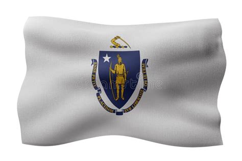 Old Massachusetts State Flag Stock Illustration Illustration Of