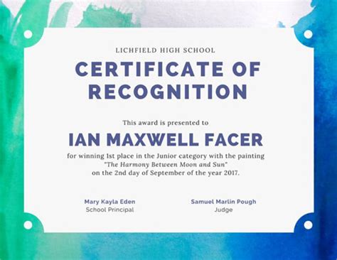 Winner certificate template free condo financials com. Art Award Certificate - 14+ PSD, PDF, Word, AI, InDesign ...