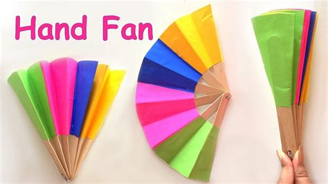 Diy Homemade Paper Hand Fan Best Out Of Waste Kids Craft Ideas