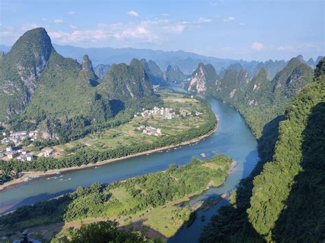 The Li River Meandering Through The Spectacular Karst Mountains Of