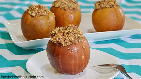 Baked Oatmeal Filled Apples