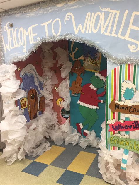 whoville grinch door decorating classroom contest school chri… door decorations classroom