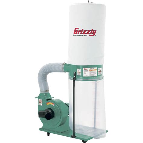 2 Hp Dust Collector With 25 Micron Bag And New Impeller Grizzly