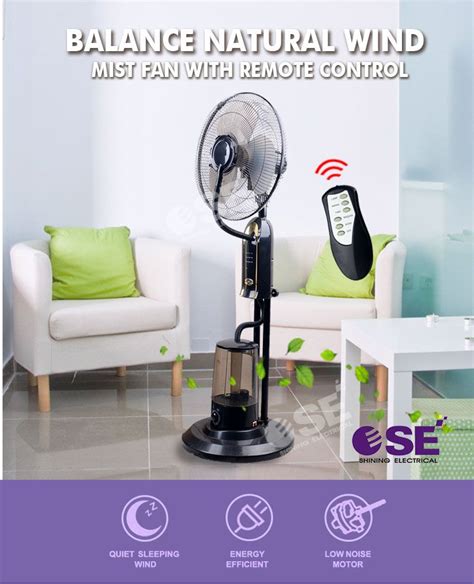 Factory Indoor Outdoor Cool Water Mist Fan With Remote Control View