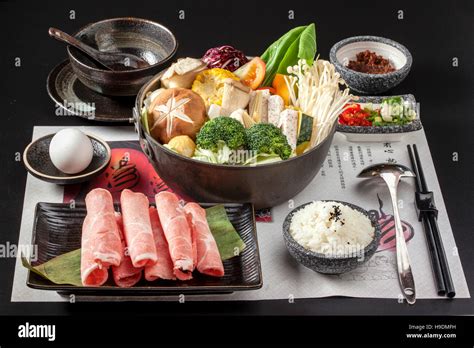 Shabu Shabu Traditional Japanese Hot Pot Stock Photo Alamy