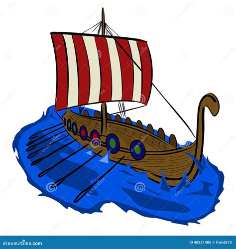 Viking Boat 1 Stock Vector Illustration Of Swedish Historic 40821485