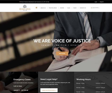 20 Best Lawyer Website Templates For A Professional Online Presence