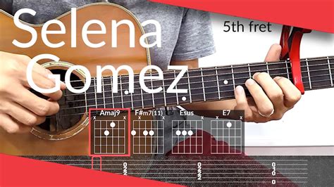 De Una Vez Selena Gomez Guitar Tutorial Tab Chords Youtube