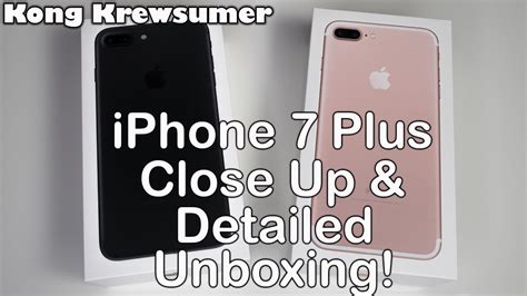 Iphone 7 Plus Rose Gold And Matte Black Detailed Unboxing Close Up In