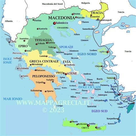 Mappa Grecia Cartina Grecia