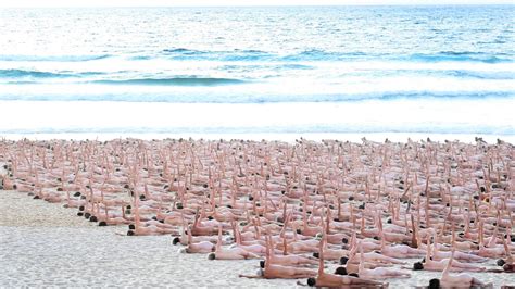 Spencer Tunick Artist In Nudity Installation At Sydneys Bondi Beach The Australian