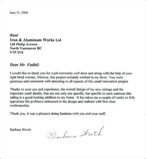 thank you letter to employee for job well done samples and templates download